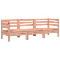 vidaXL Sofá de jardín de 3 plazas madera maciza de pino Pino natural, Pino blanco, Marrón cera Conjunto Terraza Muebles Jardín Exterior Juego de Muebles de jardín Mueble Jardín Exterior Muebles de Salon Exterior - details 1