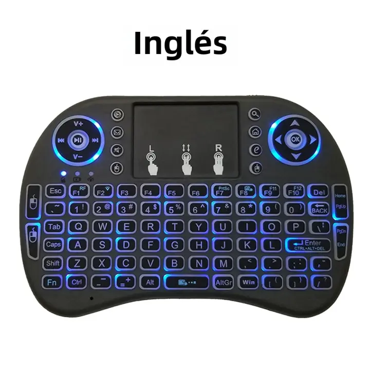 Teclado Inalámbrico Mini I8 RGB Backlit Con Ratón De Aire Multilenguaje Para Android TV Box Teclado Numérico USB Ergonómico Slim - 1