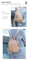 Mochila De Cuero Genuino 100% Zency Para Mujer Gran Capacidad Estilo De Viaje Nueva Mochila Para Damas Escuela Bolsa De Mano - details 4