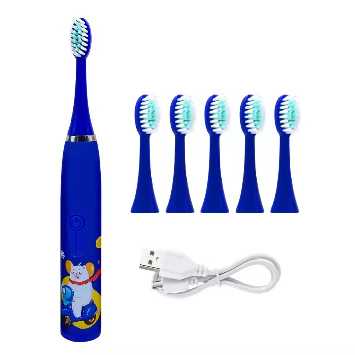 Cepillo de Dientes Eléctrico para Niños Sonic con 6 Boquillas - Limpieza Suave - 1