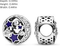 Mujer Element con esmalte Azul 791992 CZ de Pandora, Comes con embalaje de Caja De Regno original. - details 4