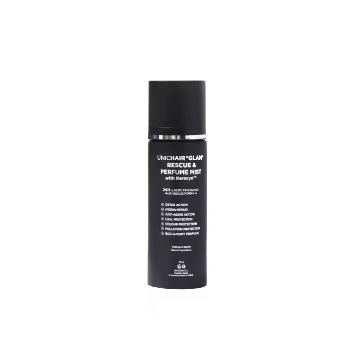UNICSKIN - UNICHAIR GLAM RESCUE & PERFUME MIST - Bruma Capilar Perfumada para Todo Tipo de Cabello - Protección, Detox e Hidratación - 1
