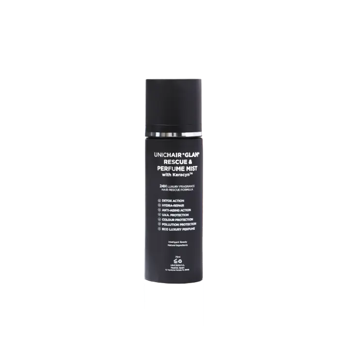 UNICSKIN - UNICHAIR GLAM RESCUE & PERFUME MIST - Bruma Capilar Perfumada para Todo Tipo de Cabello - Protección, Detox e Hidratación - 1
