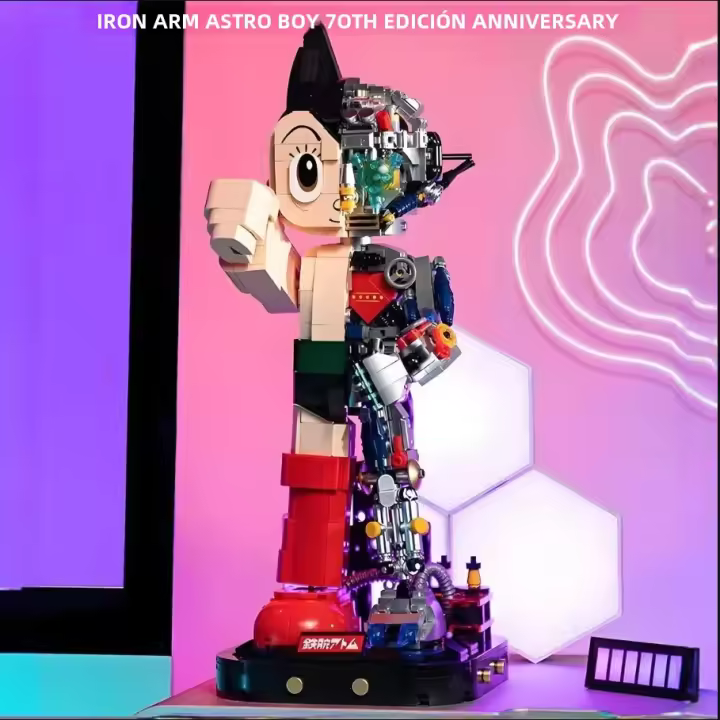 Kit De Construcción De Bloques Mécanicos Astro Boy Aniversario 70 Con Escenario De Reparación Para Niños Regalo De Navidad O Cumpleaños - 1