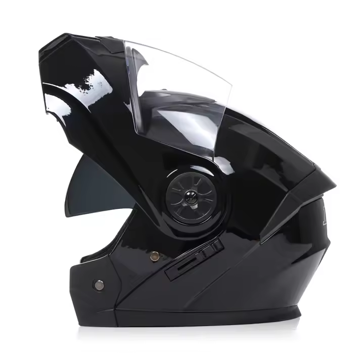 Casco de la motocicleta con aprobación dot doble lente para carreras protección completa invierno modulable hombre ABS 1,11 kg - 1