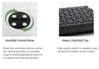Juego De 2 Bandejas Para Germinación De Semillas Con Kit De Inicio De Semillas 80 Células Y 4 Luces De Crecimiento LED Con Temporizador Inteligente - details 3