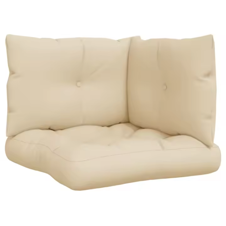 vidaXL Cojines para palés 3 piezas tela Oxford Color Negro,  Taupé,  Beige y mas Cojín Decorativo de Asiento Cojines de muebles de salon - 1