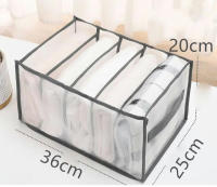 Set de 3 piezas Organizador Armario Ropa- [36X25X20]cm- con 5 Compartimentos para Ahorrar Espacio- Cajas Organizadoras para Pantalones, Camisetas, Toallas- Caja Organizadora Ropa con Separadores Flexible - details 1