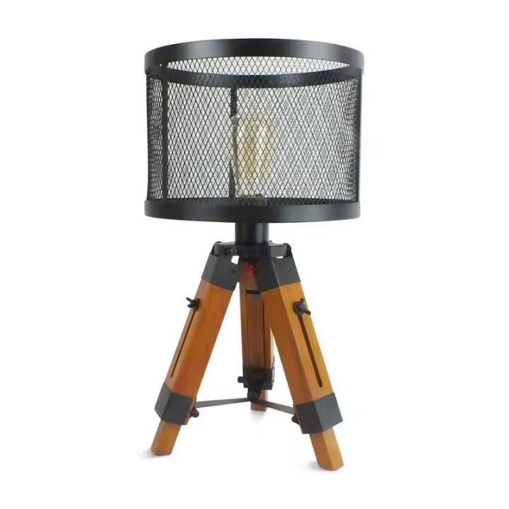 Barcelona LED Lámpara de pie vintage con trípode "NICONAGE" - 1