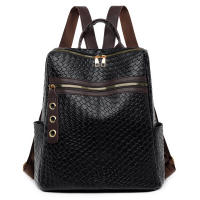 Mochila de nuevo estilo para mujer, moderna y versátil, mochila antirrobo retro, mochila de viaje de PU de gran capacidad. - details 3