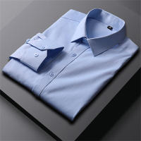 Camisa De Encaje Francesa Para Hombre 2024 Cuello Cuadrado Manga Larga Estilo Casual Botones Color Sólido Talla Regular Ropa De Marca - details 1