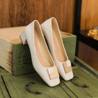 Zapatos de tacón grueso para mujer, zapatos de tacón de bloque, vestido de trabajo de fiesta de noche Sexy para boda, salón de baile - details 4