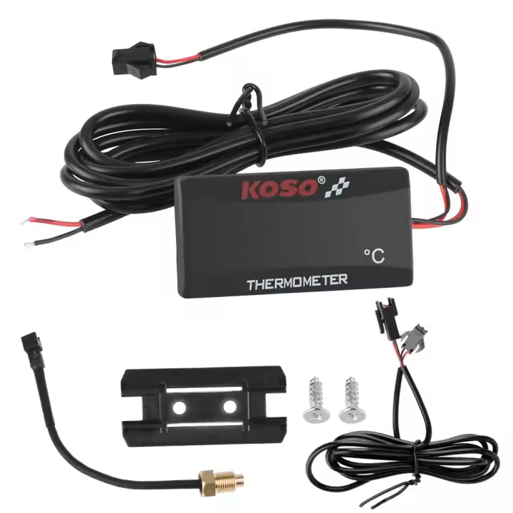 Monitor De Temperatura Para Motocicleta 12V 0~120°C Medidor De Tanque De Agua Con Sensores Indicador Advertencia Retroiluminado - 1