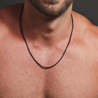 Collar De Cadena De Hilo Clásico Para Hombres Y Mujeres Acero Inoxidable Ancho 2/3/4/5 MM Estilo Figaro Cubano Joyería Moda - details 4