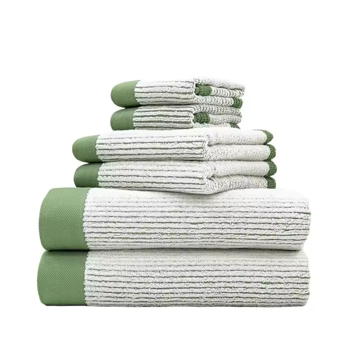 Juego de toallas de baño de algodón de 6 piezas GOOZONE HOME | Suave y absorbente | Toalla facial de algodón de alta calidad - 1