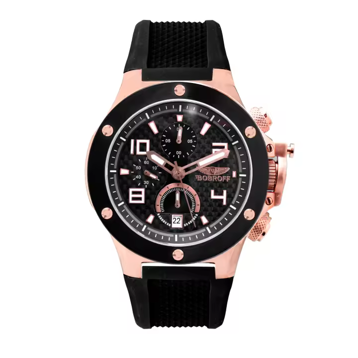 Bobroff Reloj Hombre Analogico Cuarzo con Correa de Caucho BF1002M15 - 1