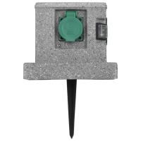 vidaXL Enchufe de jardín con sensor de ocaso plástico - details 2