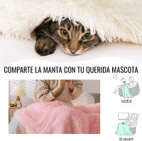 Mantas de Felpa Mullido y Confortable para Cama de Mascotas Manta y cama para gato o perro que tu mascota duerma bien - Casahorra - details 0