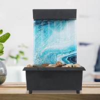 Fuente De Escritorio Decorativa Con Paisaje De Agua Atracción De Riqueza Relajante Para Meditación Zen Adorno De Arte Para Oficina Hogar Y Dormitorio - details 1