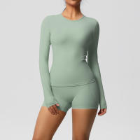 SSITO Traje Deportivo de Yoga para Mujer, 2 UDS., entrenamiento, ajuste Seco, transpirable, Top Deportivo de Alta elasticidad, pantalones de Yoga de Belte Alta para Mujer - details 17