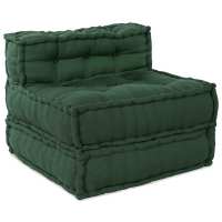 vidaXL Puf modular de tela 70x70x54 en color Amarillo/Crema/Verde y más - details 2