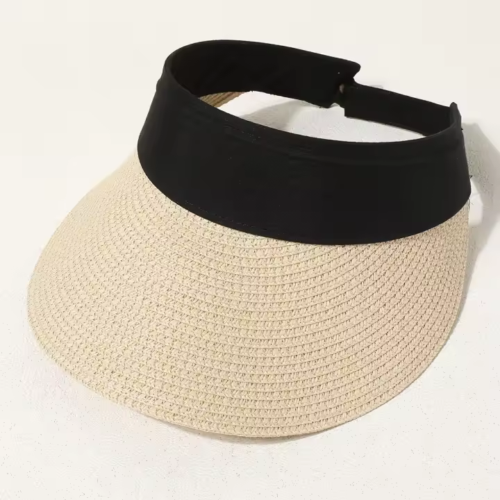 Sombreros de Paja para Mujer Playa Plegable, Sombreros de Verano de protección UV para Mujeres，ligero - 1