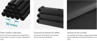 SONGMICS Armario de Ropa, Armario Plegable, Perchero con Barras, Armario de Almacenamiento Abierto, Organizador de Almacenamiento, Guardarropa, Dormitorio, 43 x 124 x 182 cm, Negro/Topo - details 2