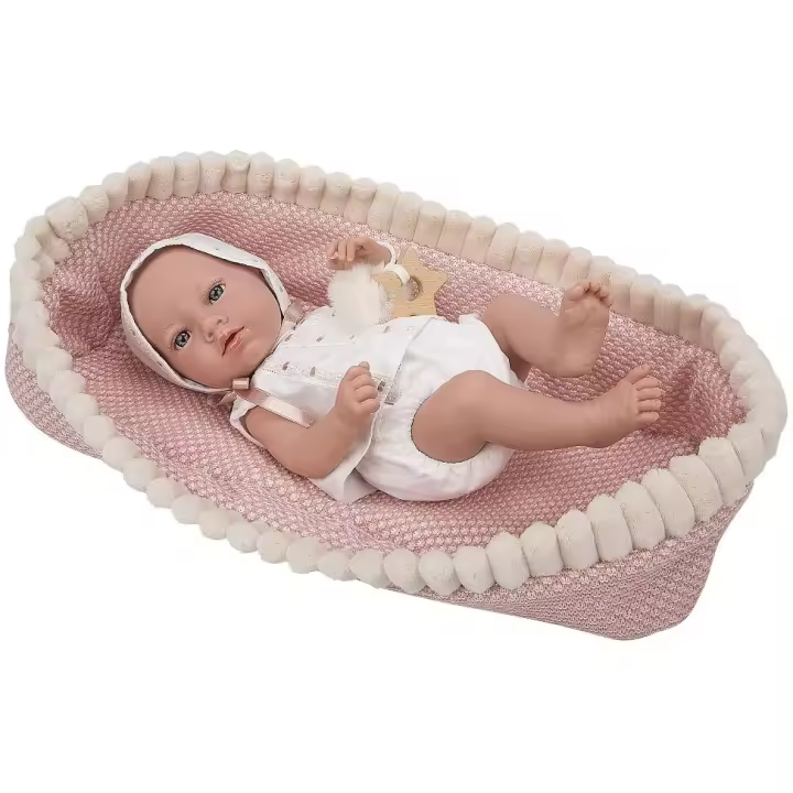Muñeca Elegance 38 Cm Aria Rosa C/ Capazo (Muñeco De Peso) (Cuerpo Vinyl, Sexo Niña) - 1
