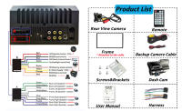 Radio De Coche 7 Pulgadas 2 Din Pantalla Táctil Reproductor De Vídeo Con Cámara De Retroceso Y Cámara De Dashboard Bluetooth Navegación USB FM AUX Entrada Car Video Player Con Dash Cam Y Cámara De Retroceso - details 10