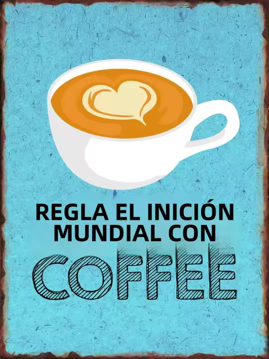 Vinilo De Metal Vintage Para Café Bar Pub Decoración Retrato De Pared Artesanal Estilo Clásico Sin Marco Tamaño Personalizable - 1