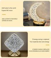 Crystal Moon Lámpara de mesa LED Control táctil Luz nocturna romántica decorativa Lámpara de noche de atmósfera - details 3