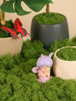 Plantas Artificiales Verdes Alrededor De 20g Poliéster Moqueta Hierba Para Decoración De Hogar Sala De Estar Jardín Mini Paisaje Flores Falsas DIY Artesanía - details 16
