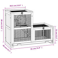 vidaXL Jaula para hámster madera maciza abeto 81x40x60 cm - details 7