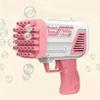 Pistola De Burbujas Eléctrica Portátil Para Bodas Y Fiestas Al Aire Libre Sin Batería Ni Agua De Burbujas 32 Agujeros Para Niños Entre 3 Y 6 Años - details 4