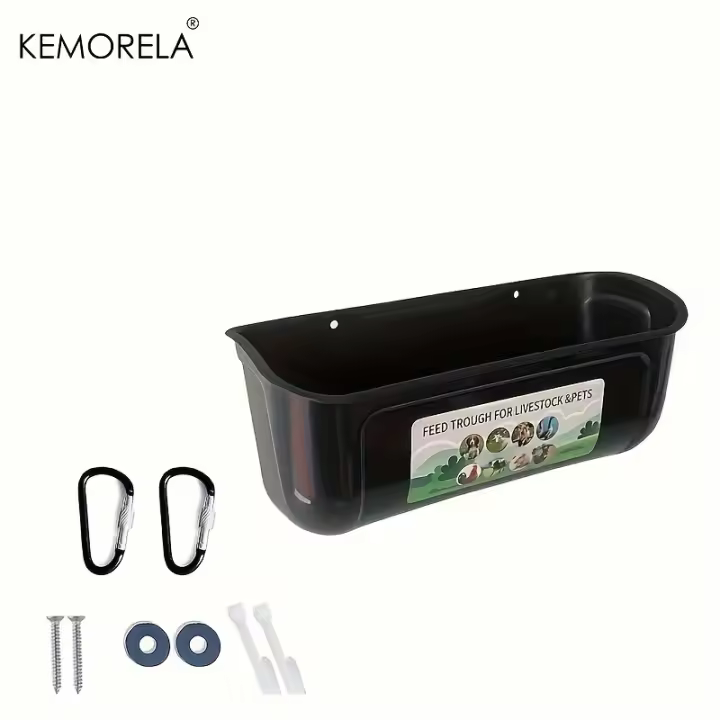 KEMORELA Alimentador De Pollo Grande 1pc Diseño Sin Desorden Para Ganadería Pato Ganso Resistentes Fronterizos Gran Basinal Montado En Valla - 1