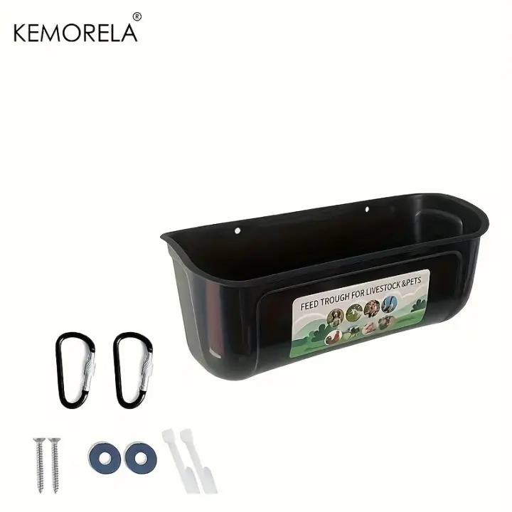 KEMORELA Alimentador De Pollo Grande 1pc Diseño Sin Desorden Para Ganadería Pato Ganso Resistentes Fronterizos Gran Basinal Montado En Valla - 1