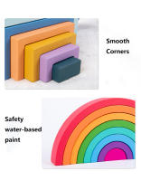 Juego De Colores Montessori De Madera Con 8 Capas Juguete De Pila De Bloques Coloridos Para Reconocimiento De Colores Y Construcción Para Niños De 4 a 6 Años - details 8