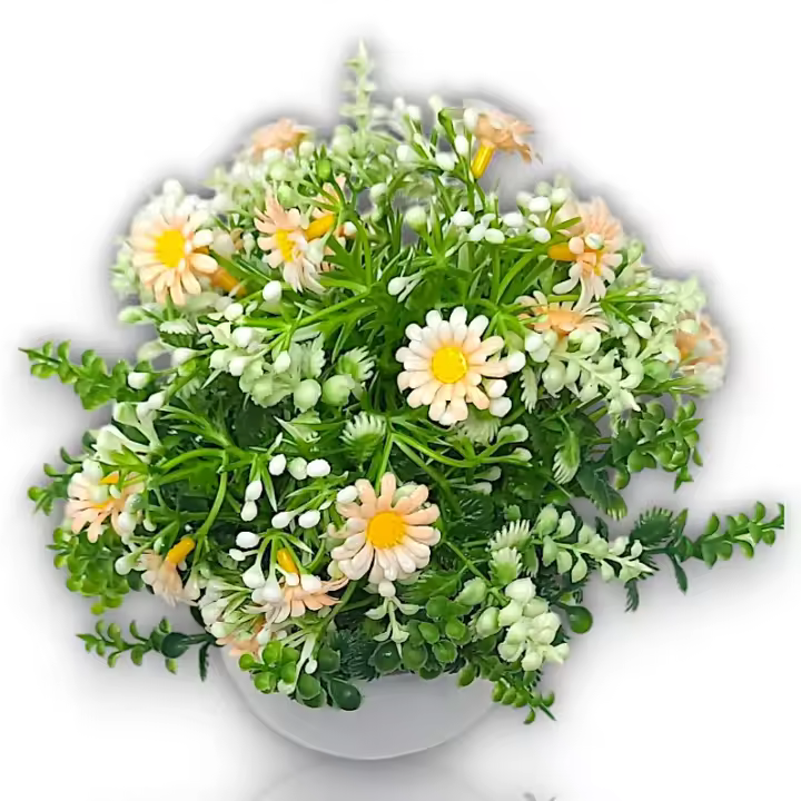 Maceta Mini Girasoles Artificiales - 21cm - Karawan. - 1