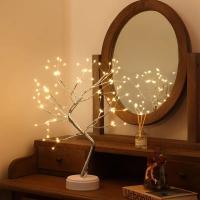 Lámpara De Árbol Bonsái Con Control Remoto 108 LEDs Luz Nocturna Brillante Para Decoración De Hogar Navidad Y Día De San Valentín - details 2