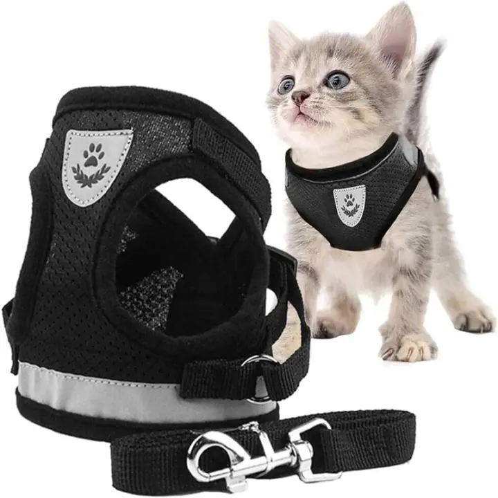 Arnés para Gatos, Arnés para Gatos, Arnés para Gatos con Correa, Arnés para Gatos con Correa, Arnés para Gatos con Chaleco reflectante con Correa, Arnés ajustable para Gatos, Correa Pequeños - 1