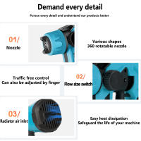 Pistola pulverizadora eléctrica de 800ML, pulverizador de pintura inalámbrico, revestimiento de muebles para automóviles, aerógrafo, pulverizador de pintura para Makita, batería de 18V, herramientas de bricolaje - details 5