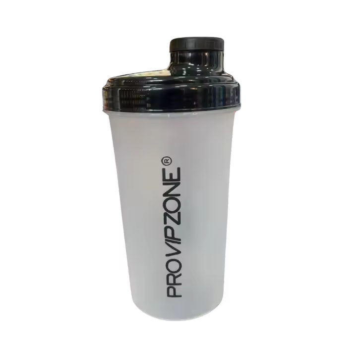 Protein Shaker - Transparente/Negro 750ml | Mezclador de proteínas con tapa de rosca | a prueba de fugas, apto para lavavajillas - 1
