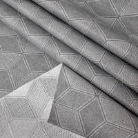 Mantel de tela Jacquard, Mantel impermeable y lavable, Para mesa rectangular, Estilo moderno elegante, Ideal para el hogar interior y exterior, Fácil a limpiar, forma geométrica，rejilla de diamante，Gris，DEU176 NUSCA - details 2