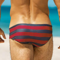 Bragas De Natación Para Hombre Con Rayas Traje De Baño Sexy Corto De Playa Verano Surfeo Bikini Pantalones Bañador Corto Hombre - details 10