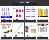 100PCS Agujas De Tatuaje Profesionales Para Cejas Y Labios 1R 3R 5R 5F 7F Desinfectadas Y Desechables Para Maquinaria De Maquillaje Permanente - details 0