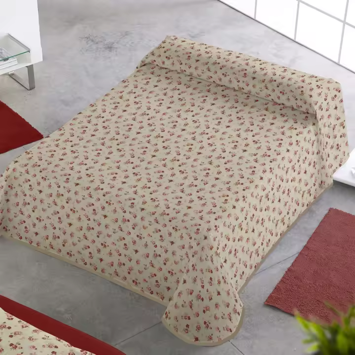SABANALIA - Colcha estampada Martina (Disponible en varios tamaños y colores) | Colcha ideal para primavera y verano | Producto ligero y decorativo - 1