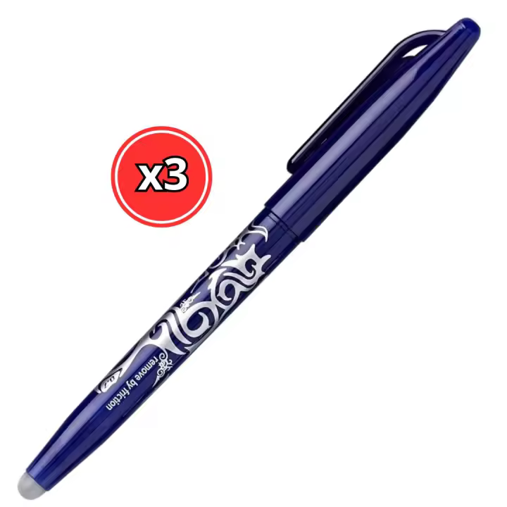 BOLIGRAFO BORRABLE PILOT FRIXION BALL 0.7 PACK DE 3 UNIDADES / COLORES VARIADOS: NEGRO, AZUL ROJO Y VERDE - 1