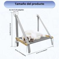 Cama Colgante Para Gato Plegable Con Ventosa En La Ventana Hamaca Aérea Para Mascotas Accesorios Comodidad Asiento De Escalada Para Gatos Y Gatitos - details 5