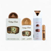 Set Regalo Lattafa Pride Vintage Radio Perfume Unisex 100 ml + Miniatura | Pack Árabe Lujo, Fragancia Premium y Larga Duración - details 1