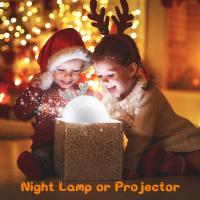 Lámpara De Noche LED Con Proyector De Estrellas Y Altavoz BT Rotativo Para Habitación De Niños Luz De Mesa Para Bebé Con Forma De DIY Incluye Bombillas - details 2